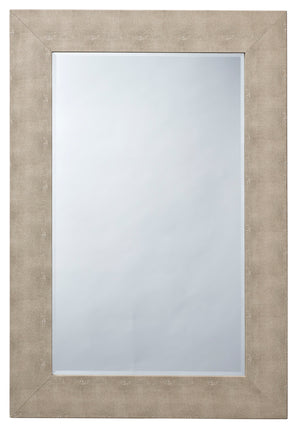 Structure Shagreen Rectangle Mirror, Ivory