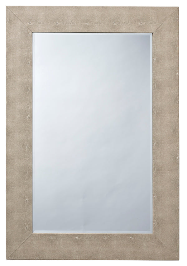 Structure Shagreen Rectangle Mirror, Ivory