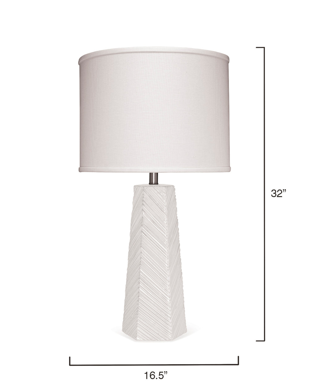 High Rise Glass Table Lamp with Linen Shade