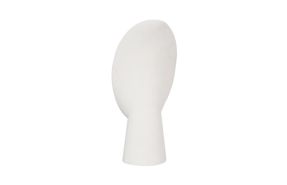 Cycladic Head, Sculpture, Oval, White Stone