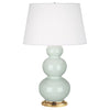 Celadon Triple Gourd Table Lamp