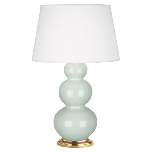 Celadon Triple Gourd Table Lamp