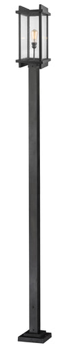 Fallow 1 Light Outdoor Post Mounted Fixture in Black Finish