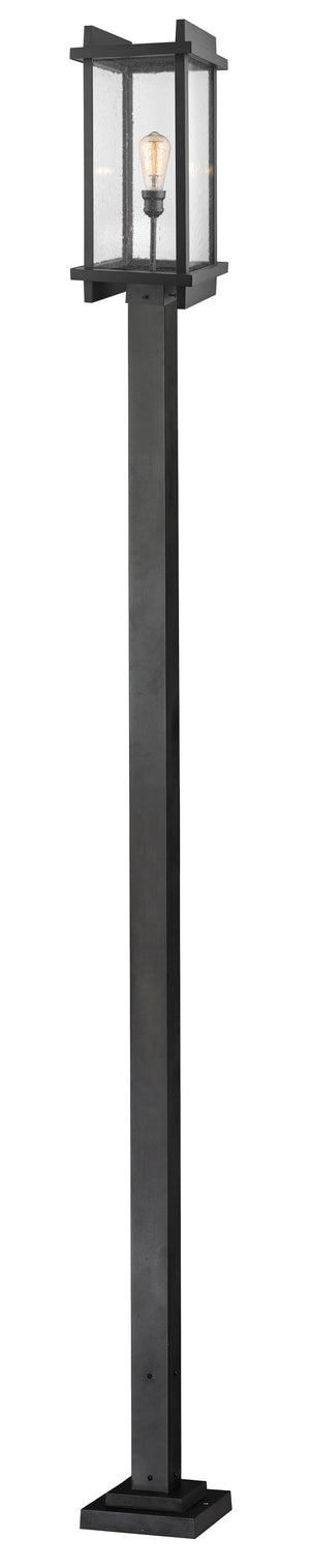 Fallow 1 Light Outdoor Post Mounted Fixture in Black Finish