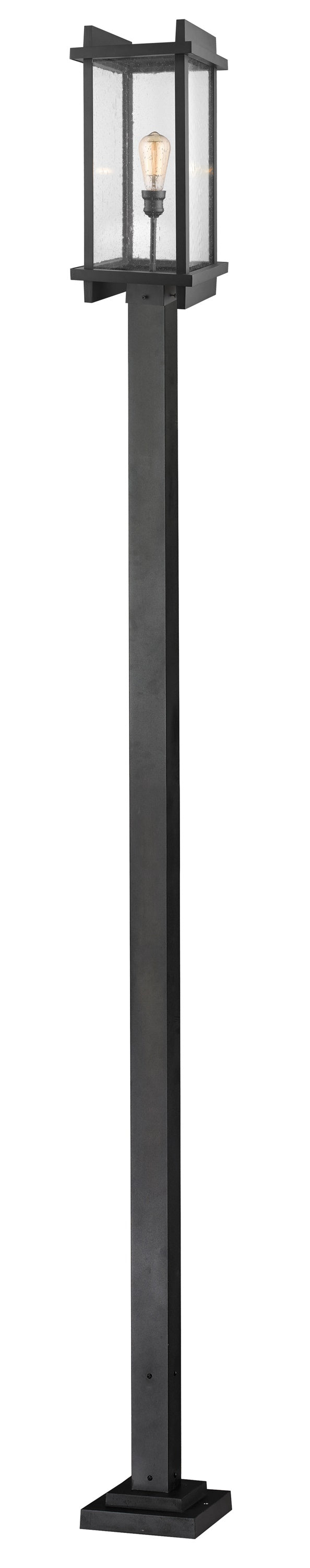 Fallow 1 Light Outdoor Post Mounted Fixture in Black Finish