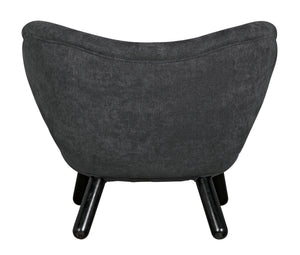 Valerie Sungkai/Mindi Chair in Charcoal Black with Ocean Grey Fabric