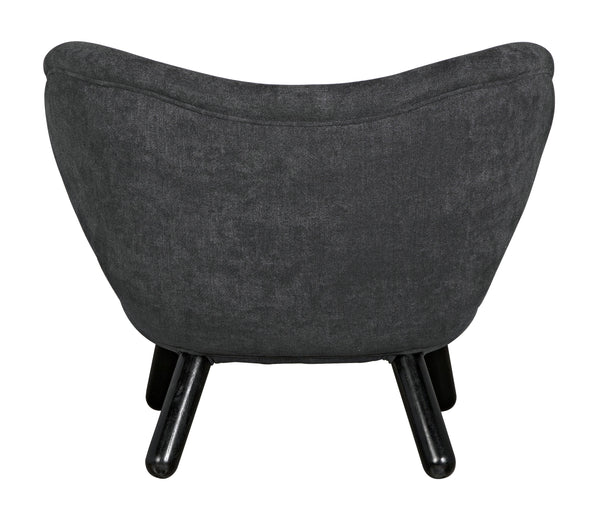 Valerie Sungkai/Mindi Chair in Charcoal Black with Ocean Grey Fabric