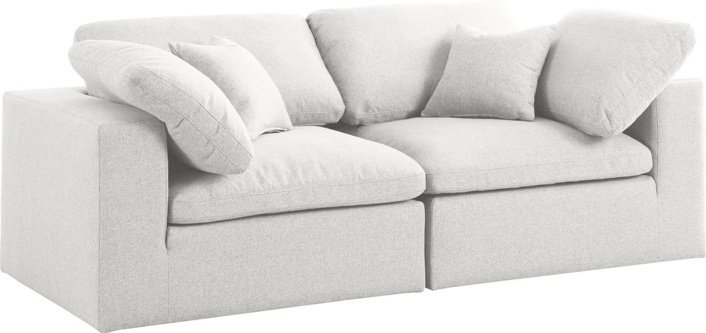 Carmen Cloud Modular Sofa In Cream Linen Fabric