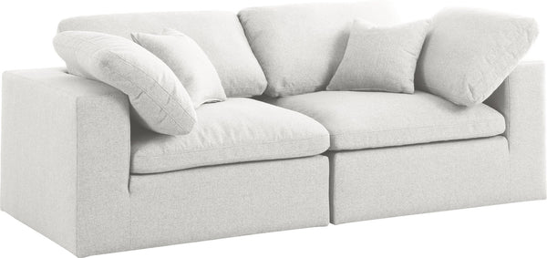 Carmen Cloud Modular Sofa In Cream Linen Fabric