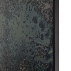 Acid Wash Floor Mirror In Iron Matte Black
