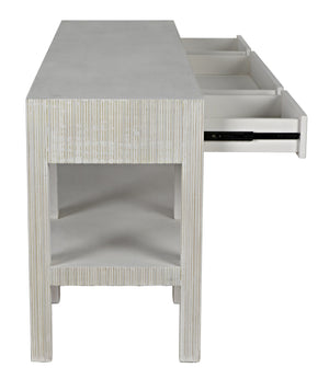 Conrad Mahogany and Veneer Console in White Wash Finish
