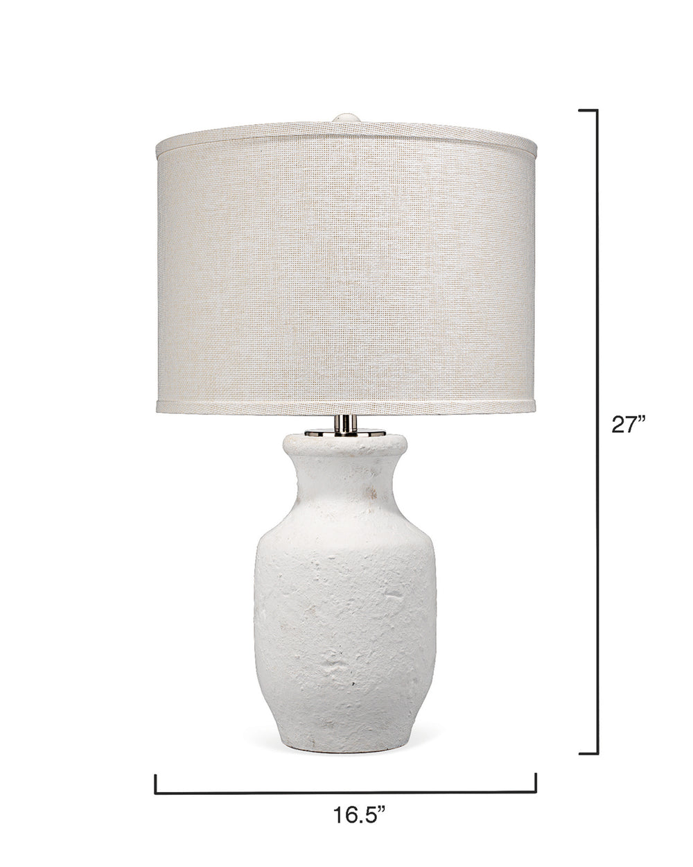 Gilbert Cement Table Lamp with Grasscloth Shade
