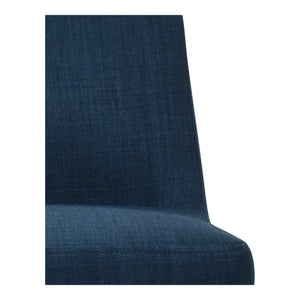 Baron Counter Stool with Low Back in Blue