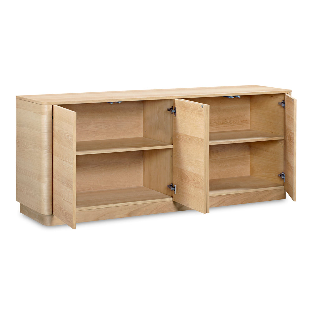 Round Off Sideboard in Natural Oak Finish