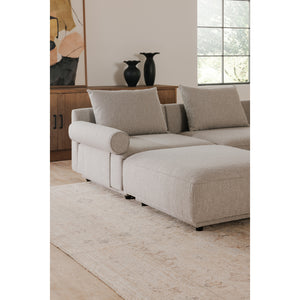 Rosello Right Arm Facing Chair in Light Grey