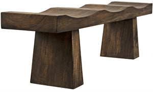Shibumi Munggur Wood Bench with Clear Flat Coat Finish