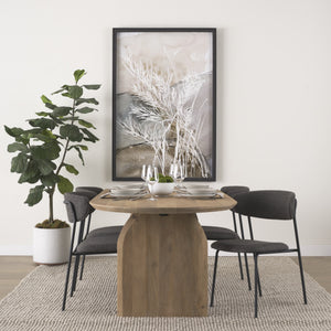 Corey Dining Chair w/ Gray Fabric & Matte Black Metal