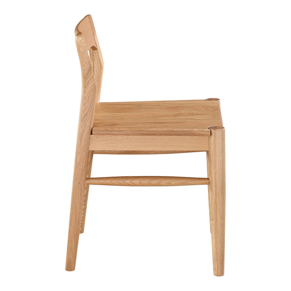 Moe's Owing Dining Chair Set in Natural Oak