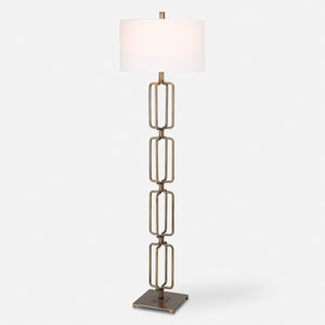 Link Brushed Gold Floor Lamp