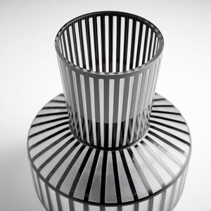 Lined Up Vase in Black