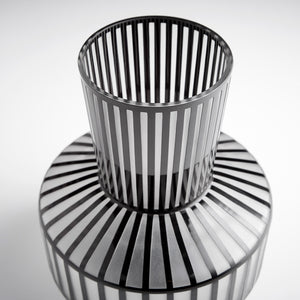 Lined Up Vase in Black