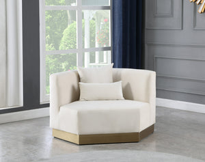 Dianna Chair In Cream Velvet