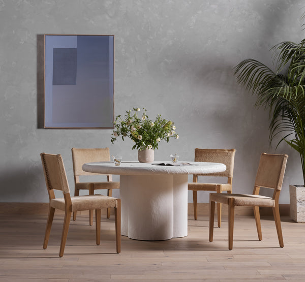 Grano Dining Table In Plaster Molded Concrete