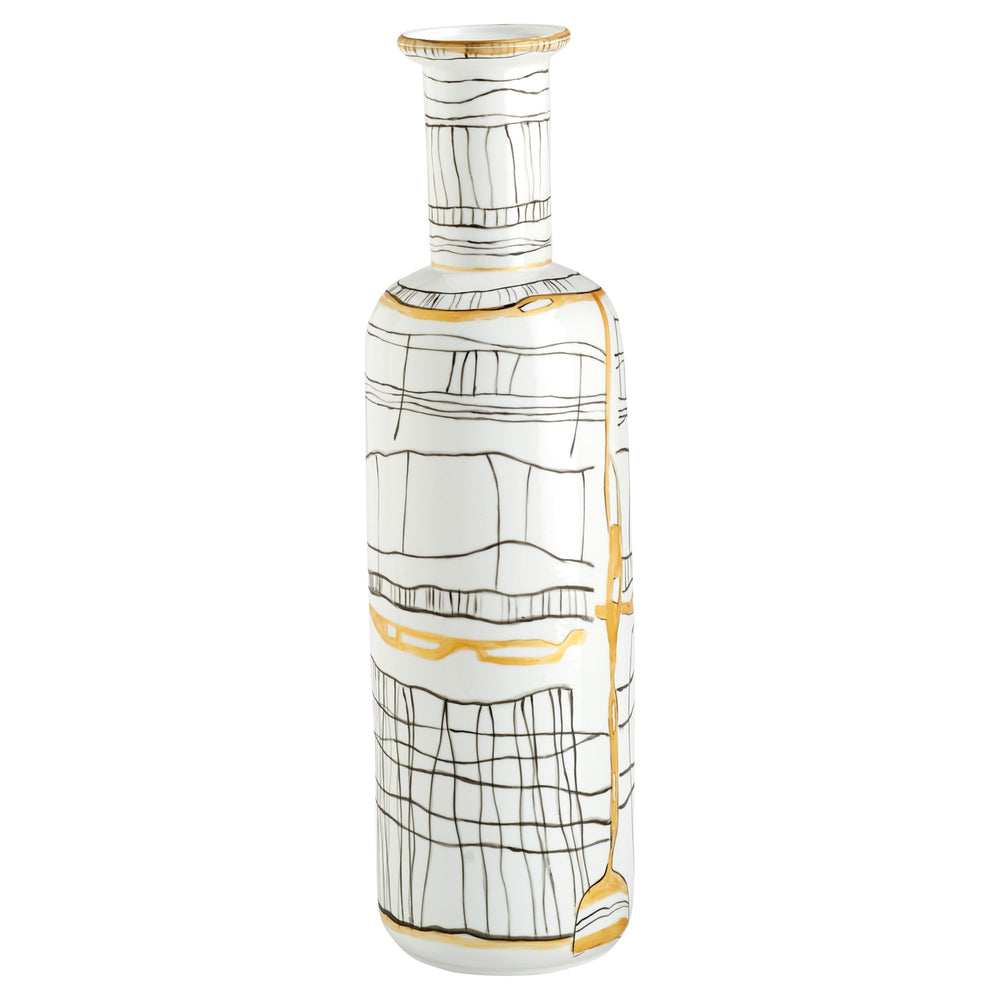 Lindus Vase | Black | White - Medium