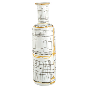 Lindus Vase | Black | White - Medium