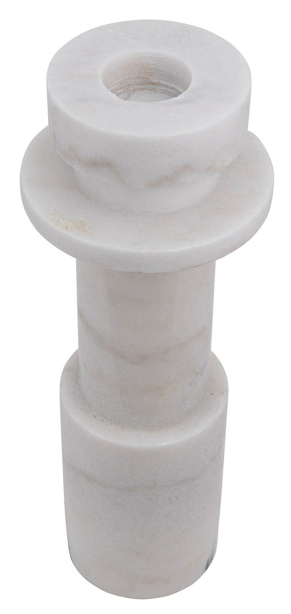 Shine Bianco Crown Marble Candle Holder