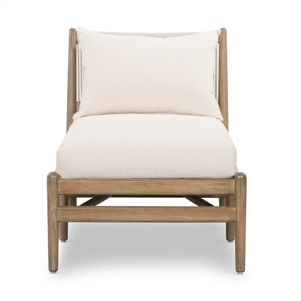 Rosen Outdoor Chaise In Natural Eucalyptus
