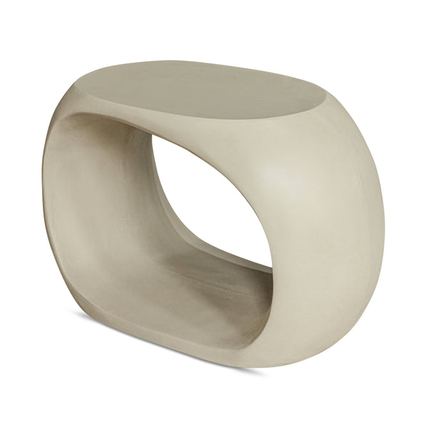 Moe's Albers Outdoor Stool in Cream Concrete