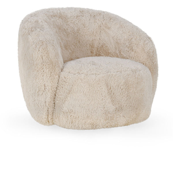 Adley Plush Swivel Chair in Sand or Vanilla