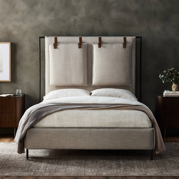 Leigh Upholstered Queen Bed - Hockney Ivory