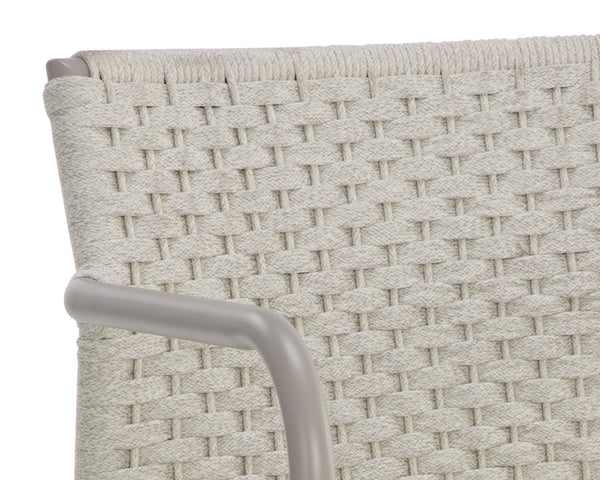 CASELLA STACKABLE DINING ARMCHAIR - GREIGE - CREAM