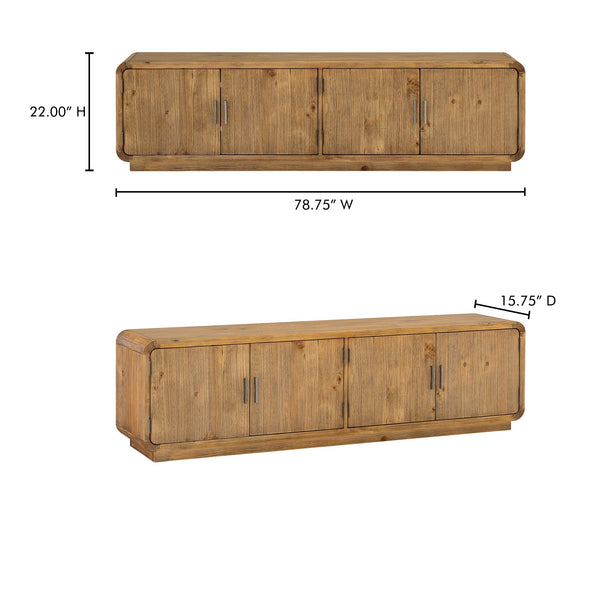 Moe's Monterey Media Cabinet Rustic Blonde