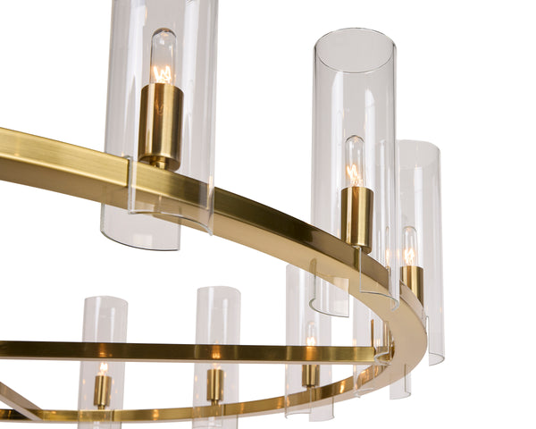 CLARABELLE CHANDELIER - LARGE - BRASS