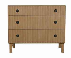 Daryl Mahogany Dresser with Brass Pulls in Weathered Finish