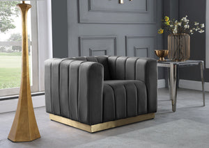 Francis Chair In Grey Velvet