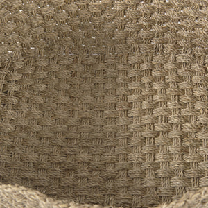 Emra 17.3L x 11.8W x 7.9H (Set of 3) Light Brown Seagrass Rectangular Basket W/ Handles