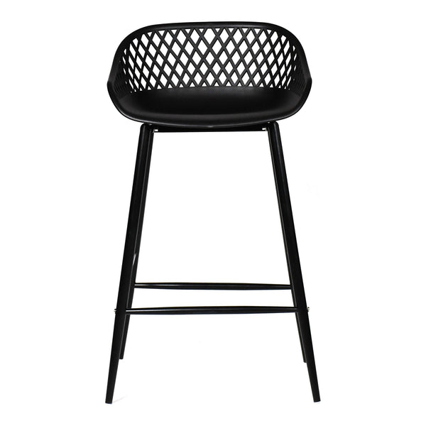 Piazza Outdoor Counter Stool Black - Set of Two