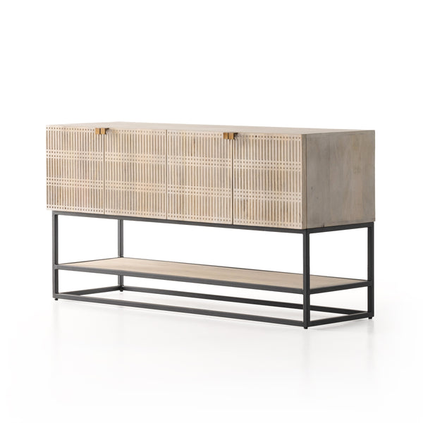 Kelby Small Media Console In Light Wash