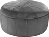 Tammy Ottoman/Bench In Grey Velvet