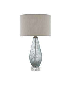 Optimist Table Lamp In Pale Blue Speckle