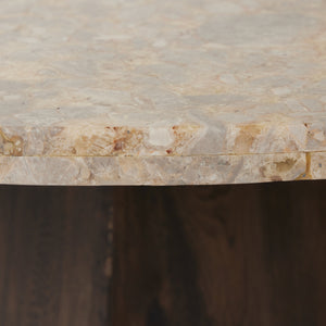 Brisa Round Dining Table 55" In Dune Onyx