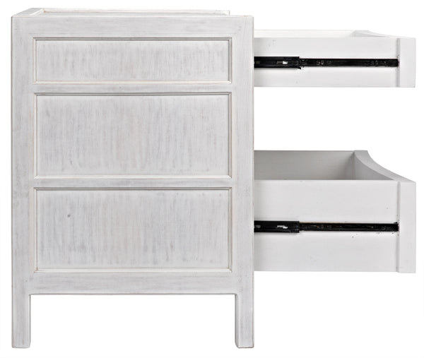 Hampton Night Stand 24", White Wash