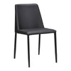 Nora Dining Chair Set in Black Vegan Leather