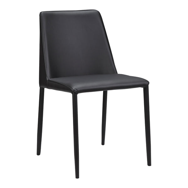 Nora Dining Chair Set in Black Vegan Leather