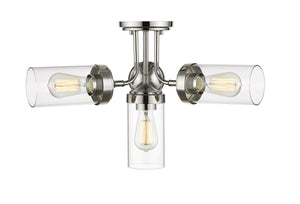 Calliope 4 Light Semi Flush Mount in Polished Nickel Finish