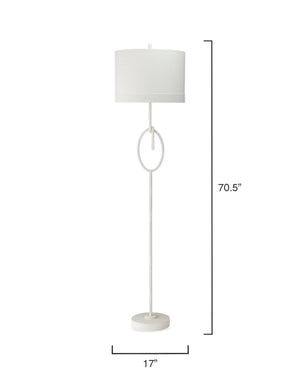 Knot 1-Light Floor Lamp, White